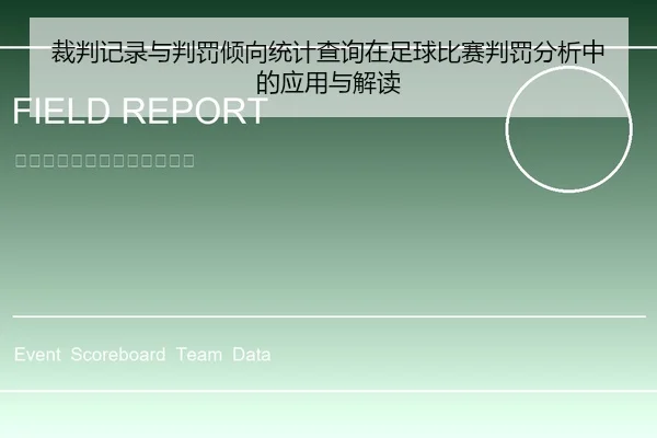 裁判记录与判罚倾向统计查询在足球比赛判罚分析中的应用与解读